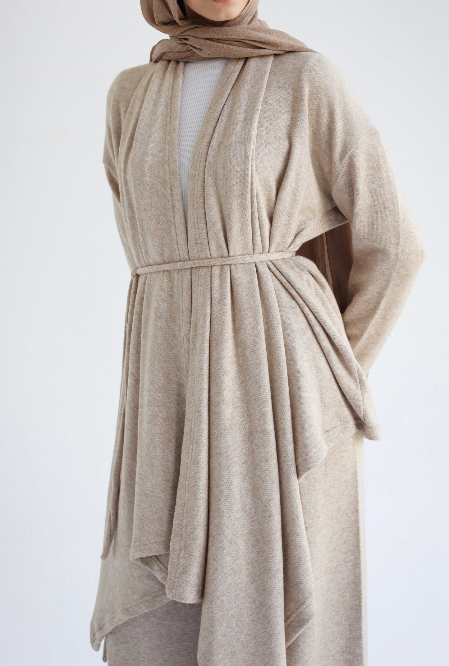Knit Drape Set -Beige