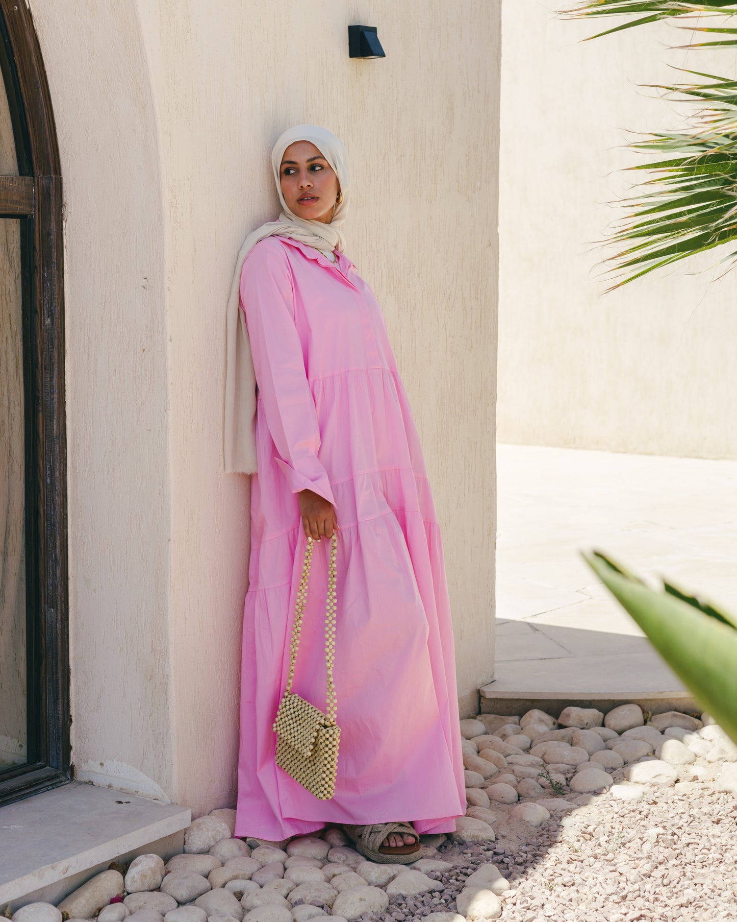 Isla poplin Dress (pink)