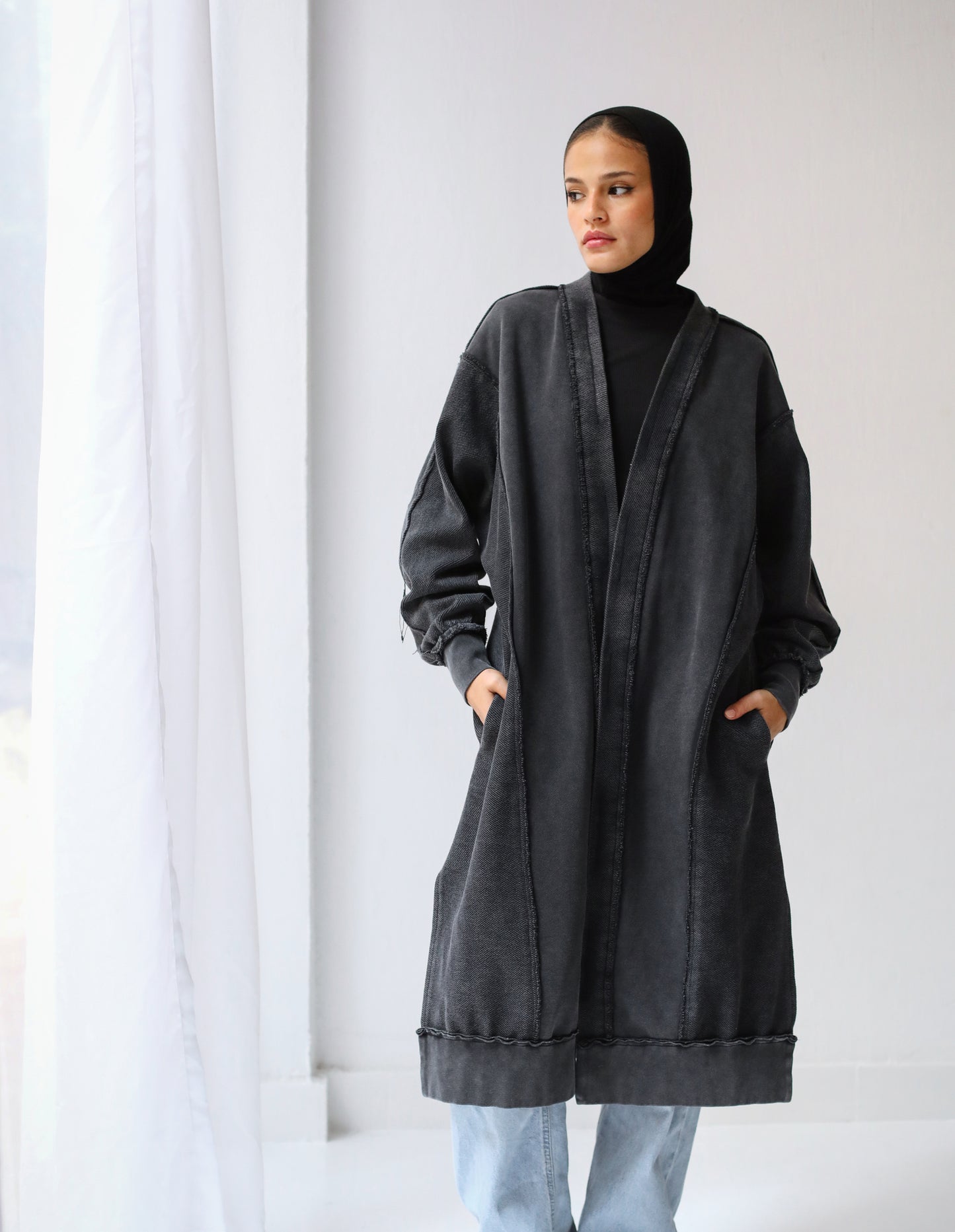 Milton Cardigan - Black Wash