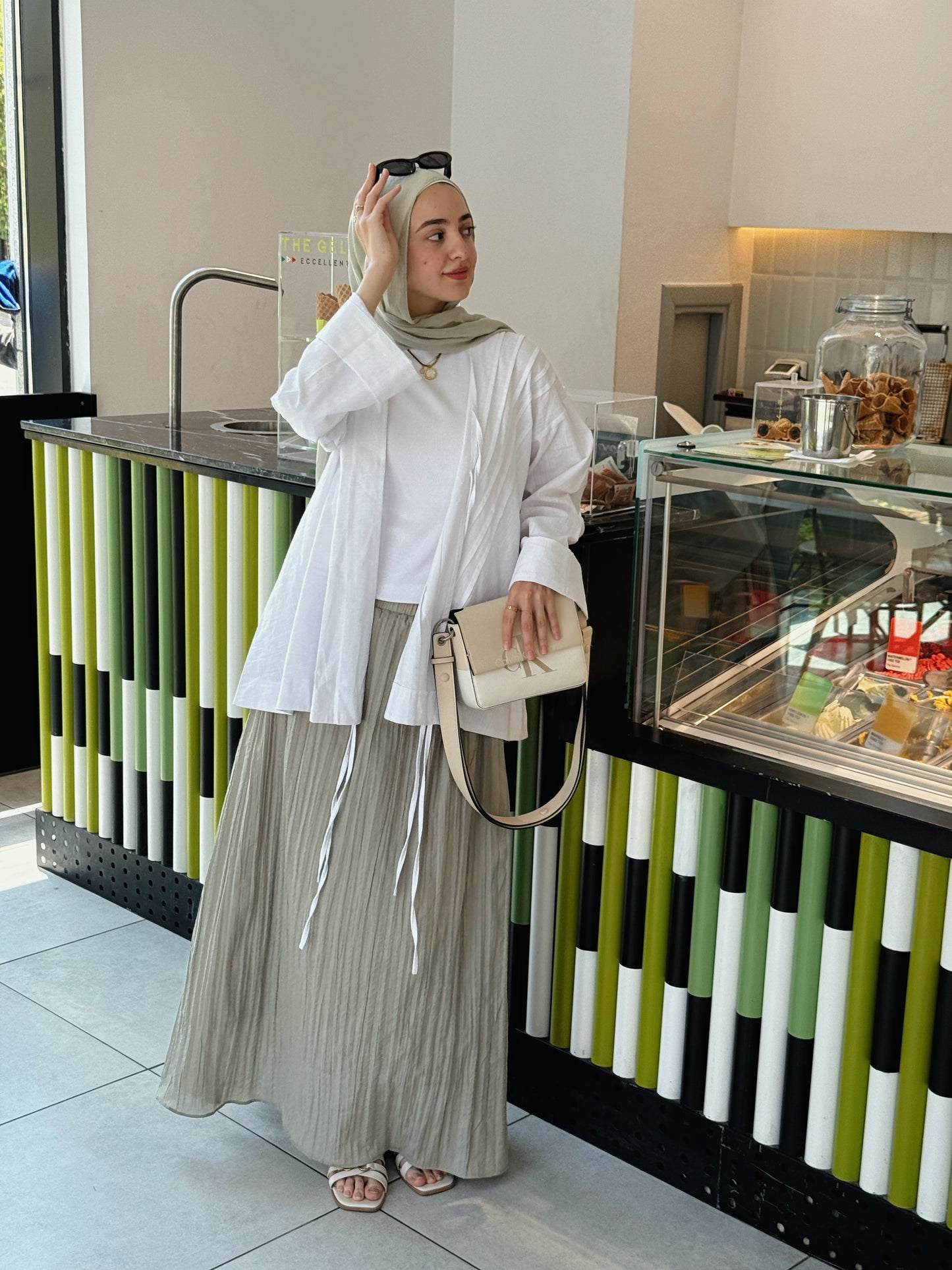 Crushwave skirt (olive)