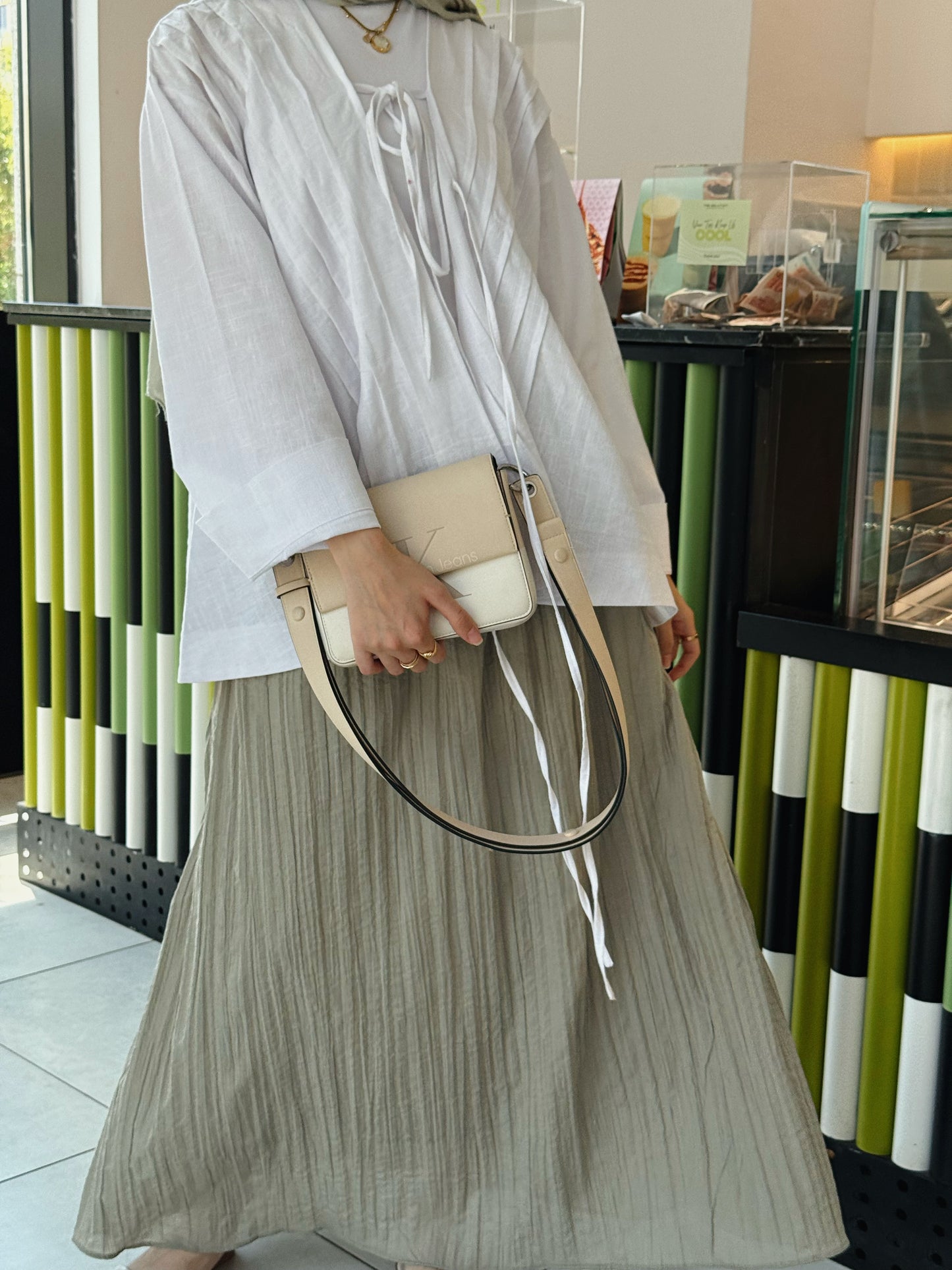 Crushwave skirt (olive)