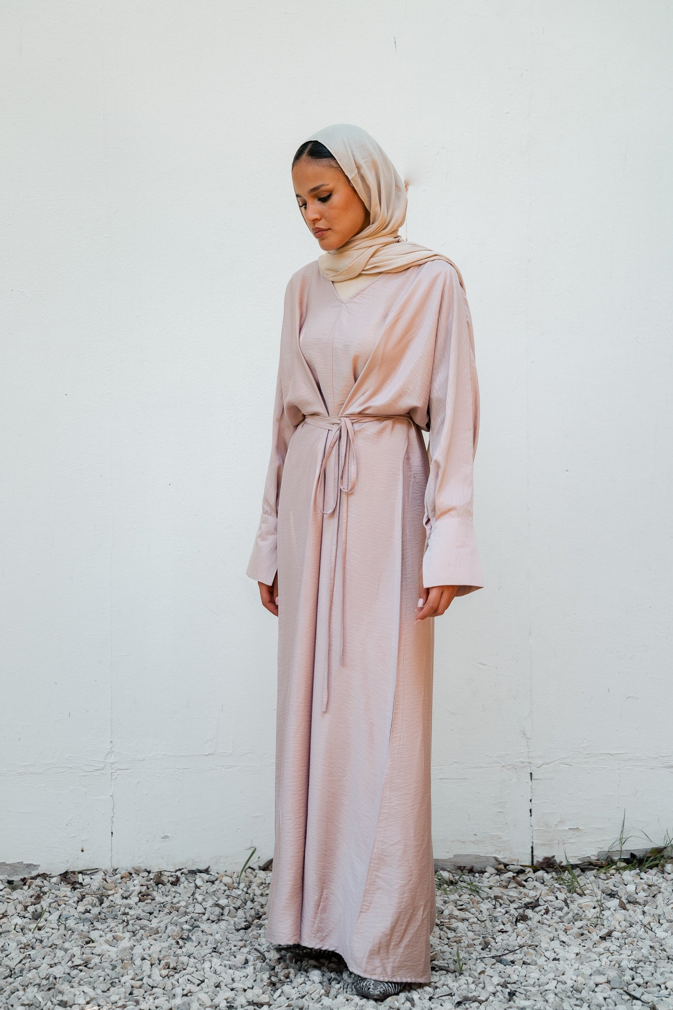 Soft knot dress (blush pink)