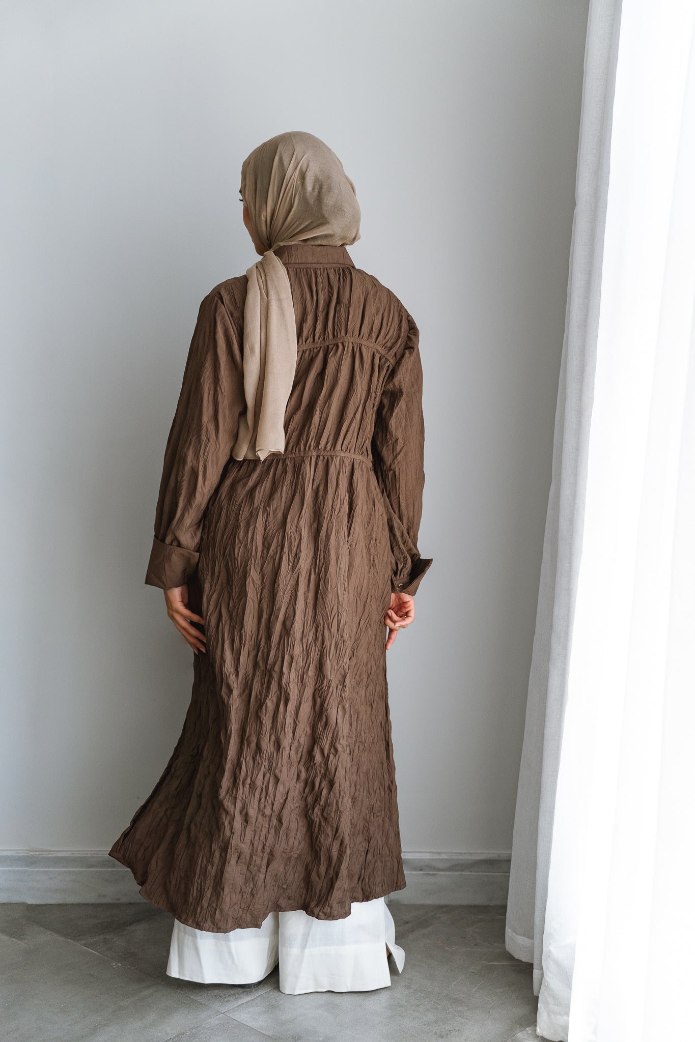 Crushed shirt -Brown