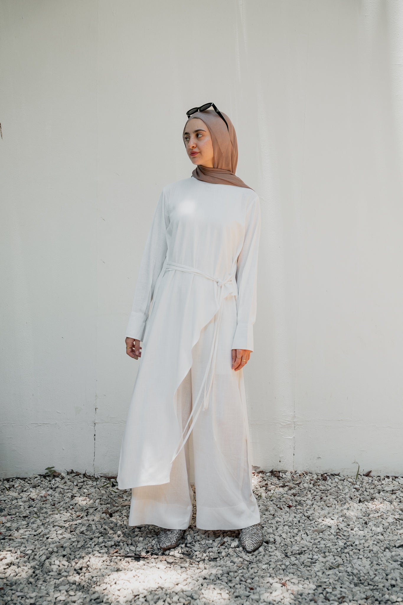 Ribban linen set ( white )