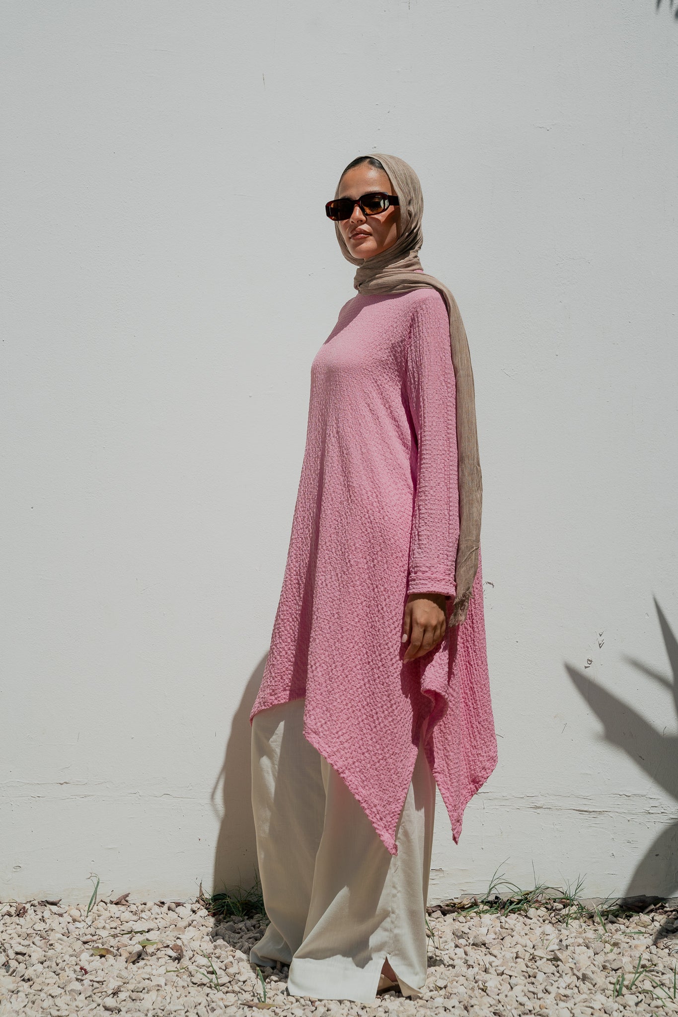 Crinkle high low-top ( pink )