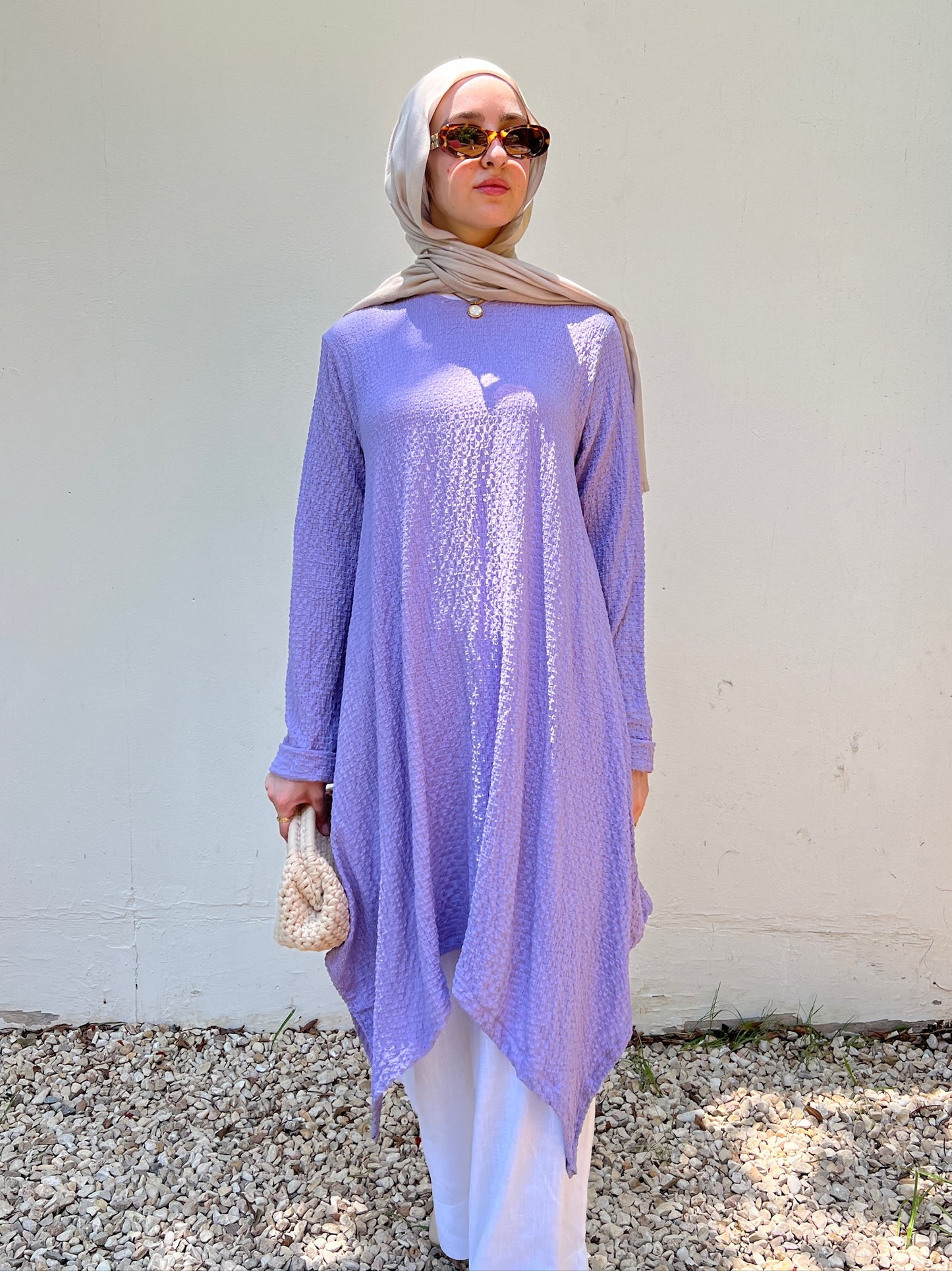 Crinkle high low top ( purple)