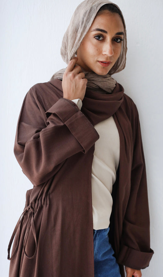 Linen Kont cardigan (brown)