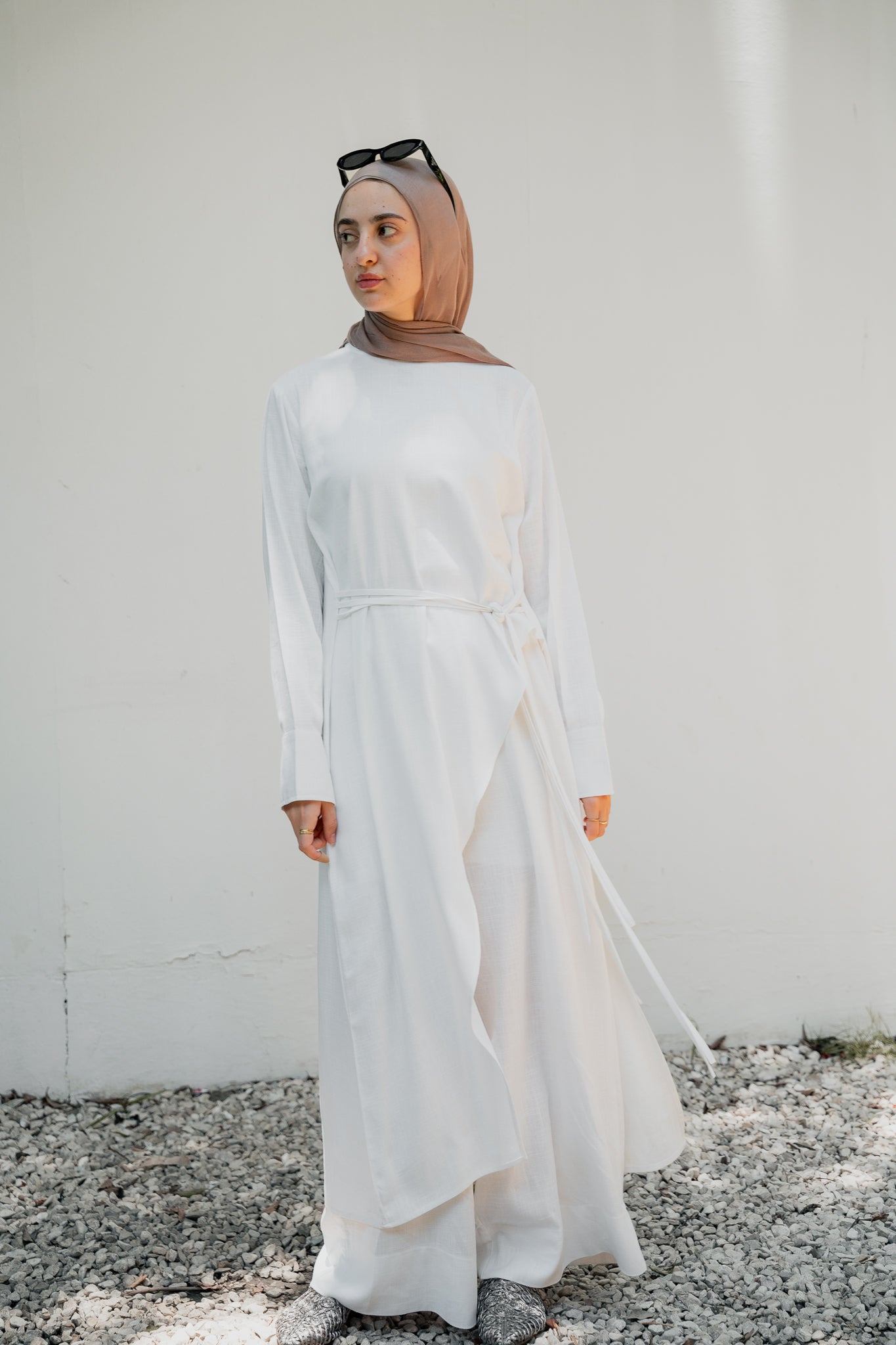 Ribban linen set ( white )