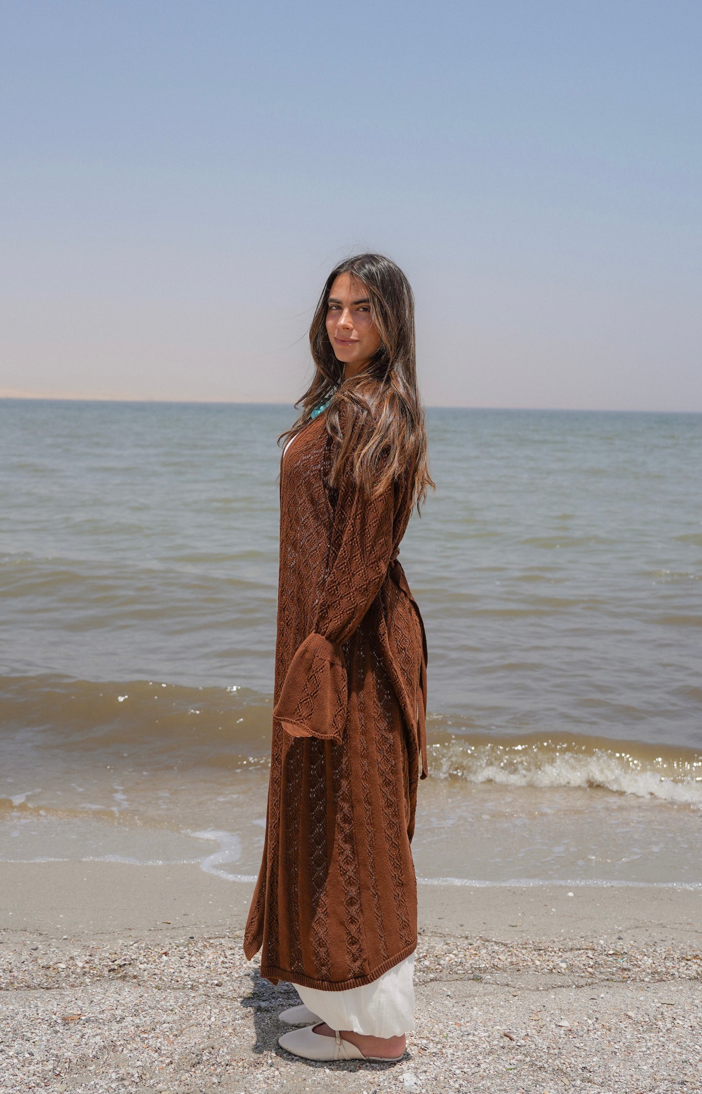 Coastal Cardigan-Brown