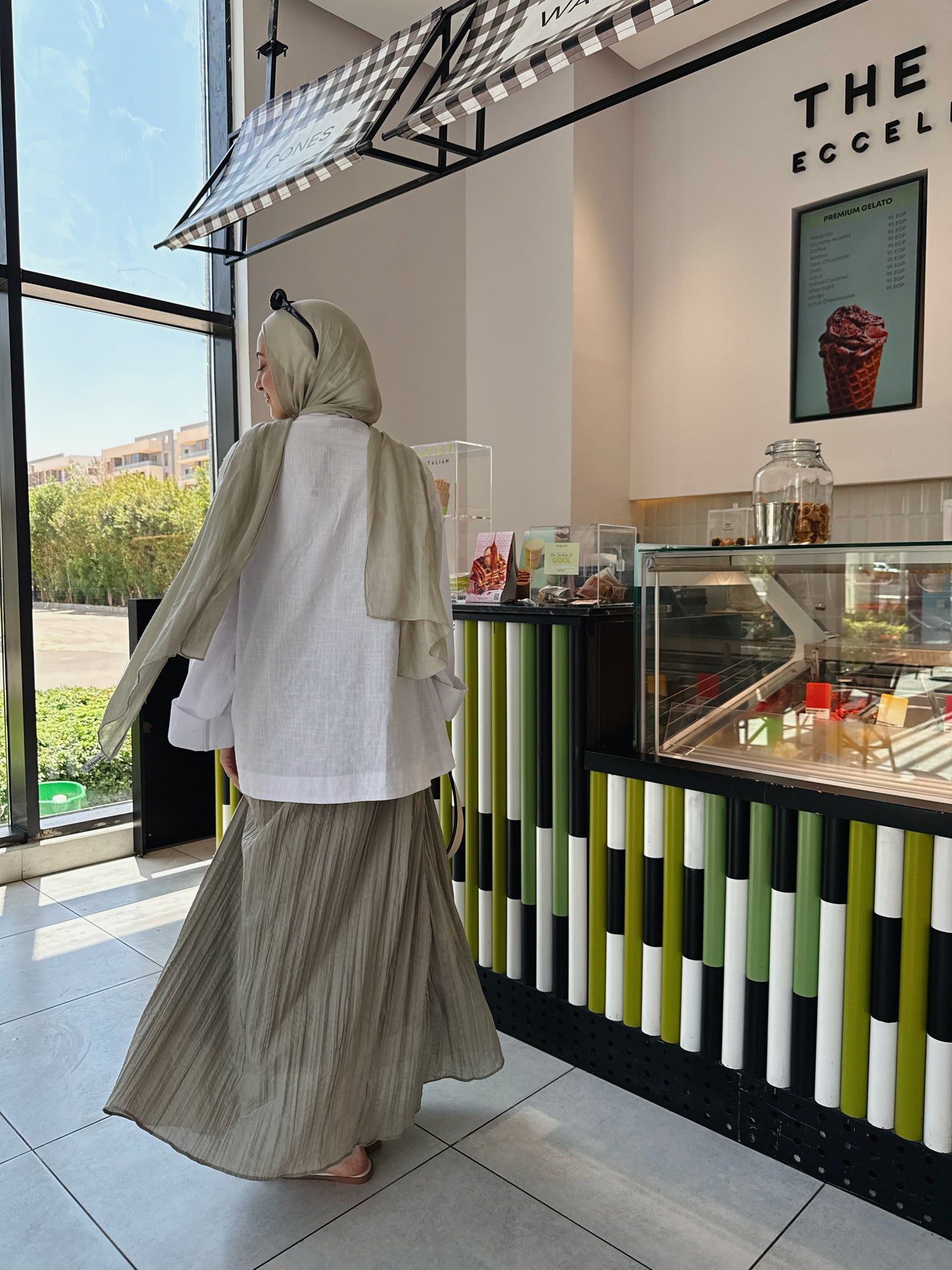 Crushwave skirt (olive)