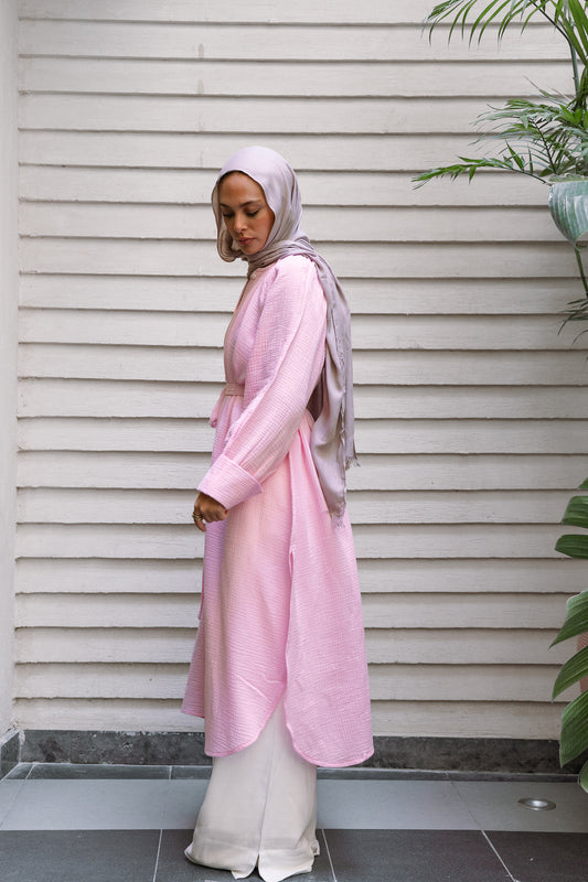 Muslin Breeze Shirt-Pink