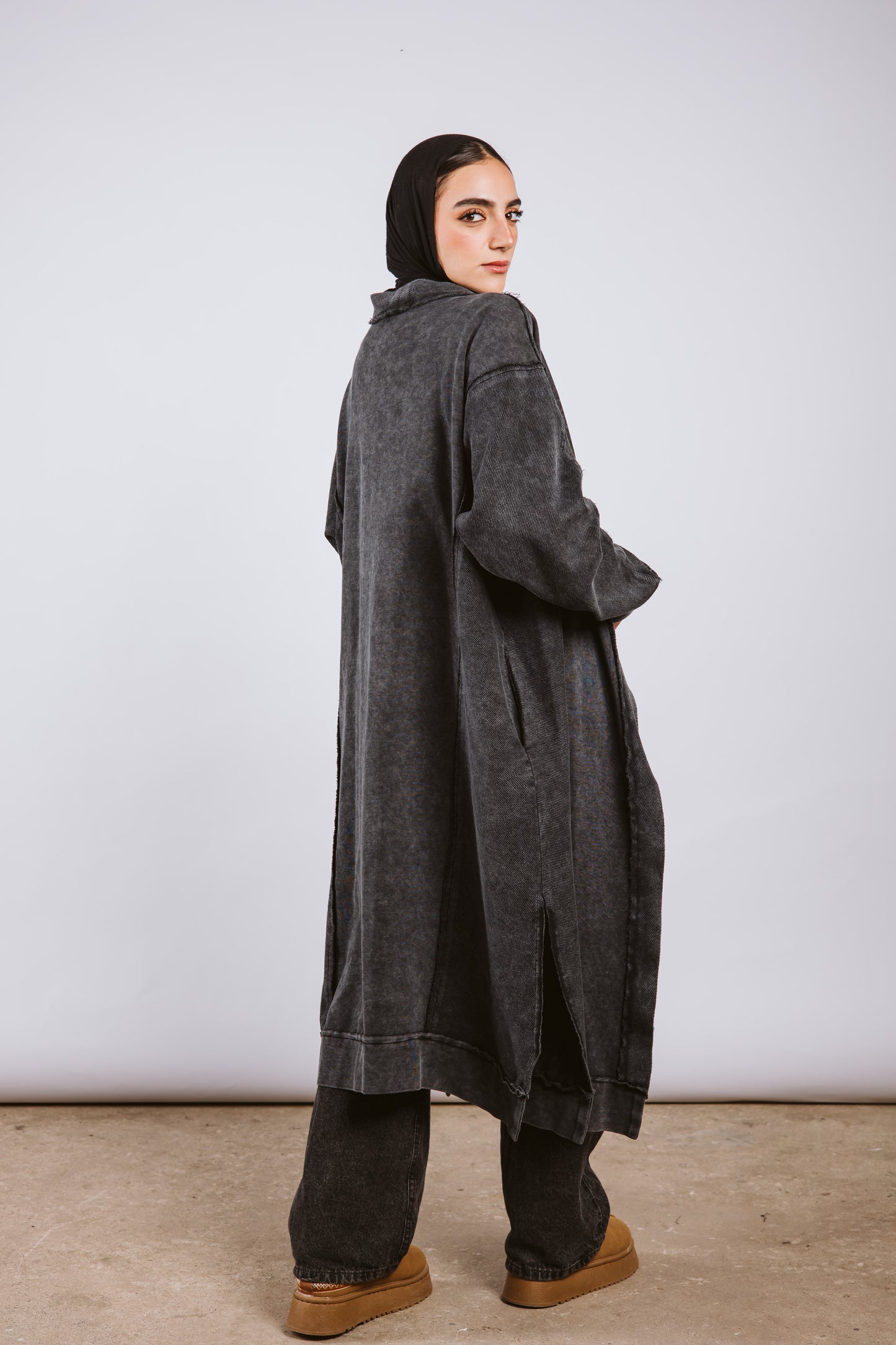 Milton Cardigan - Black Wash