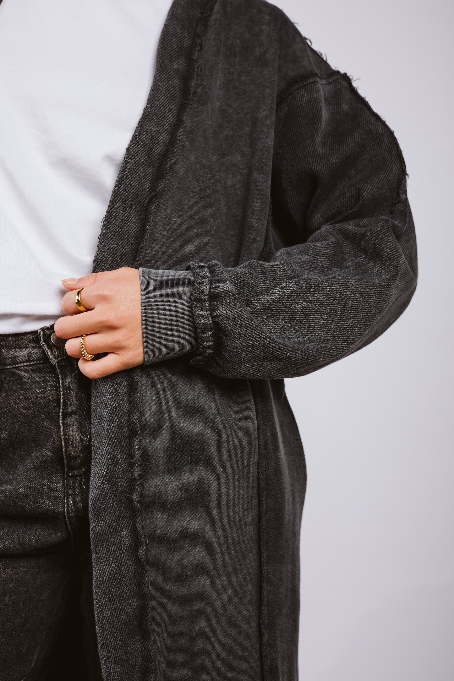 Milton Cardigan - Black Wash