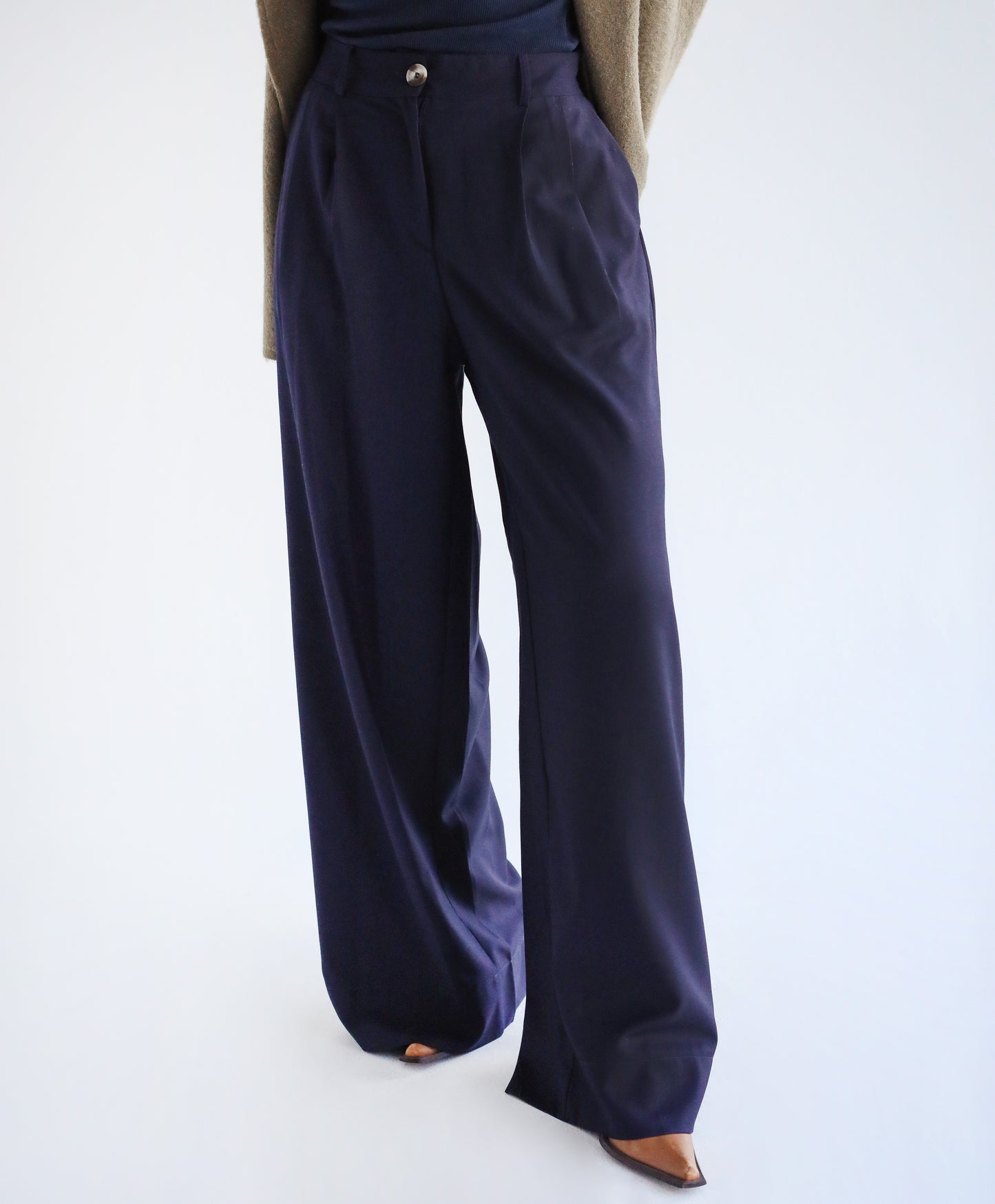 Tailored Pants -Navy