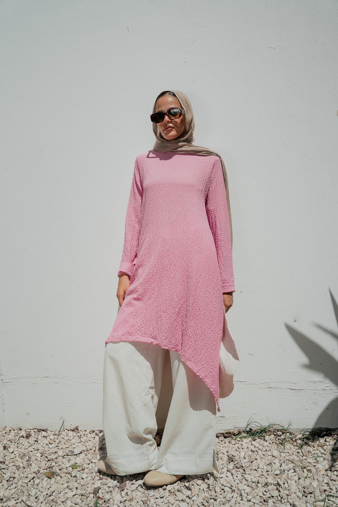 Crinkle high low-top ( pink )