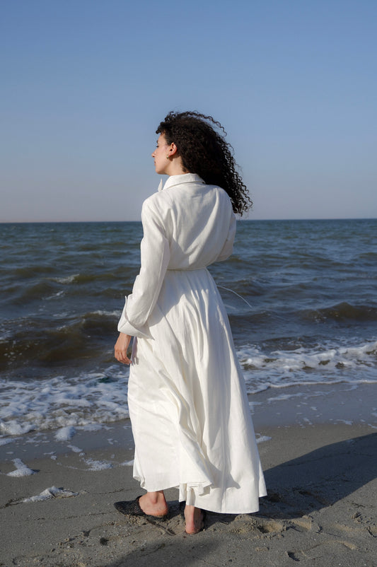 Lagoon Dress-white