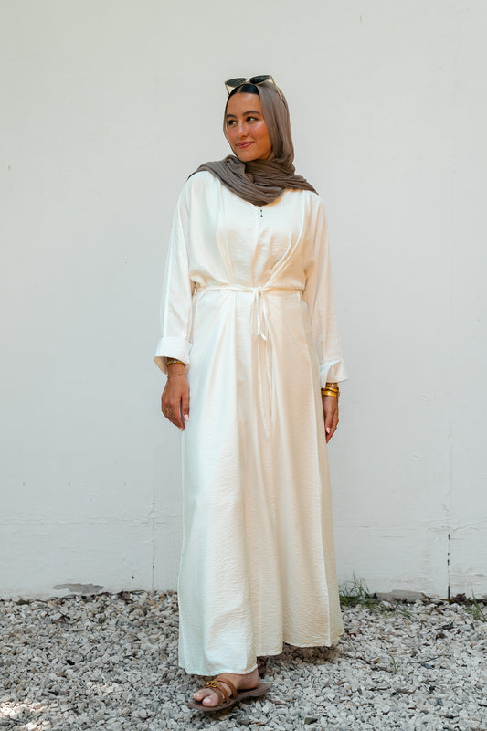 Soft knot dress (white)