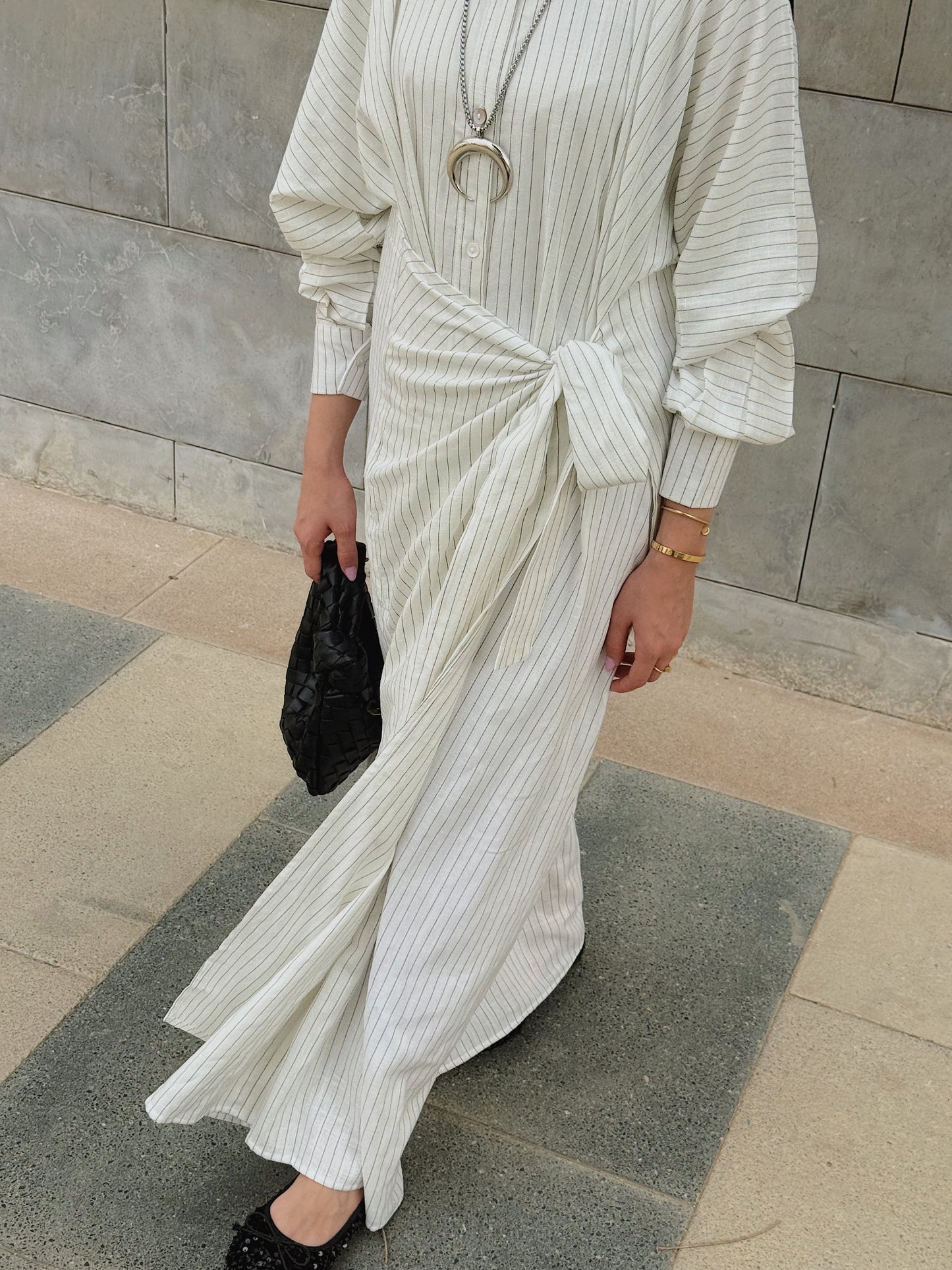 Coral Shirt Dress-white