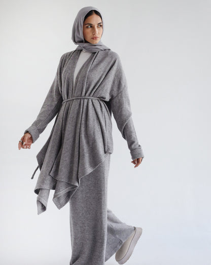 Knit Drape Set- Grey