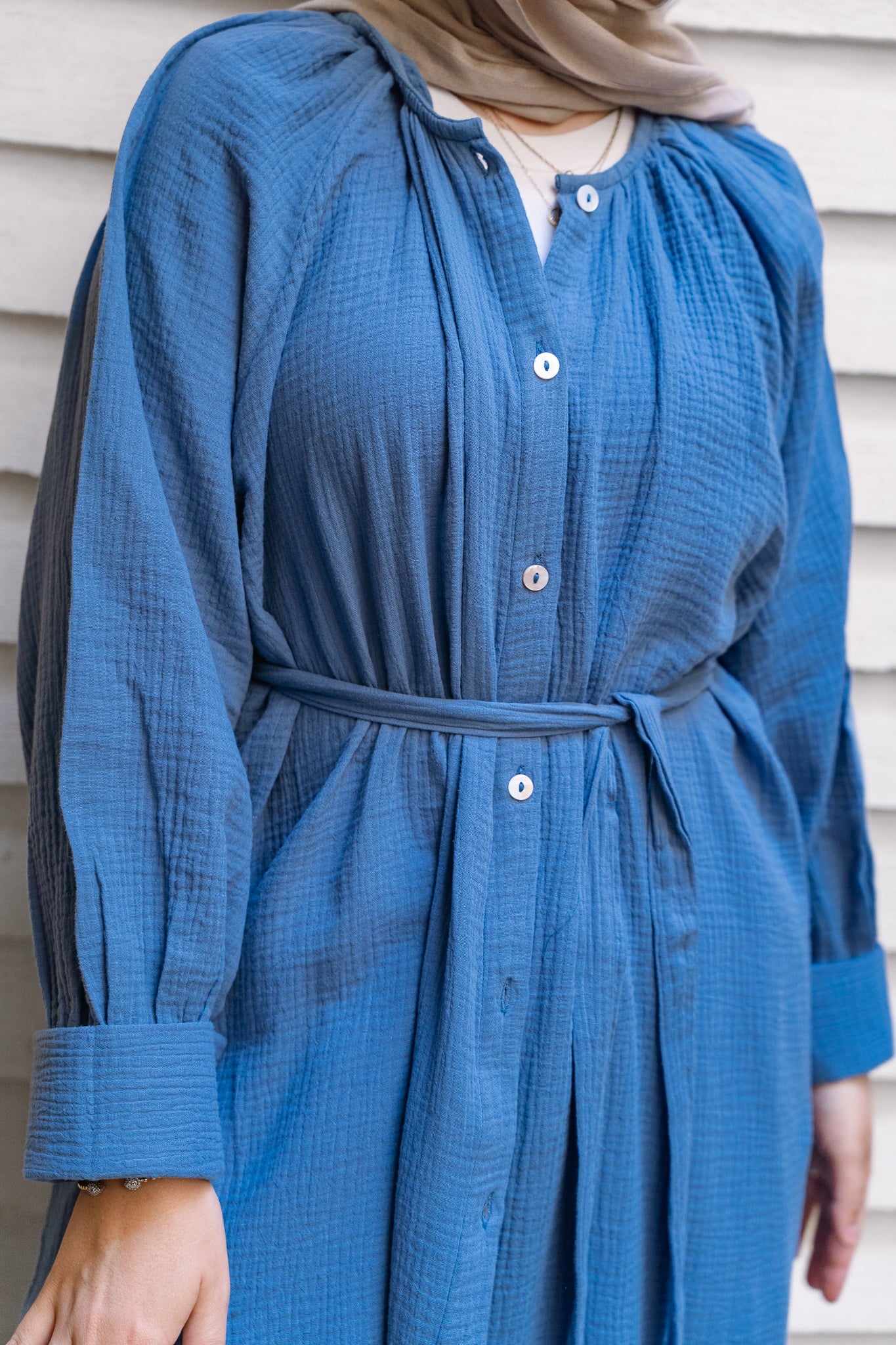 Muslin Breeze Shirt-Navy