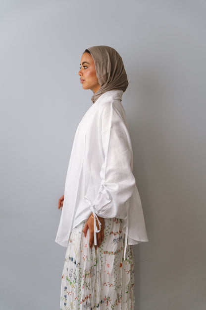 Pearl Cardigan-White