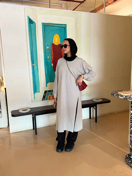 Studded sweatshirt - grey