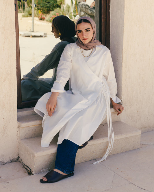Cloud wrap shirt ( white)