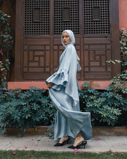 Bell-shimmering dress ( pale blue)
