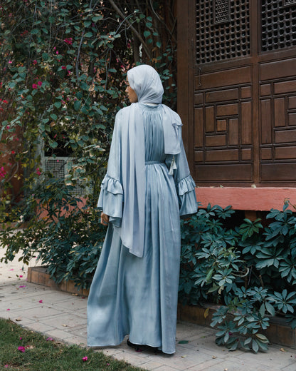 Bell-shimmering dress ( pale blue)