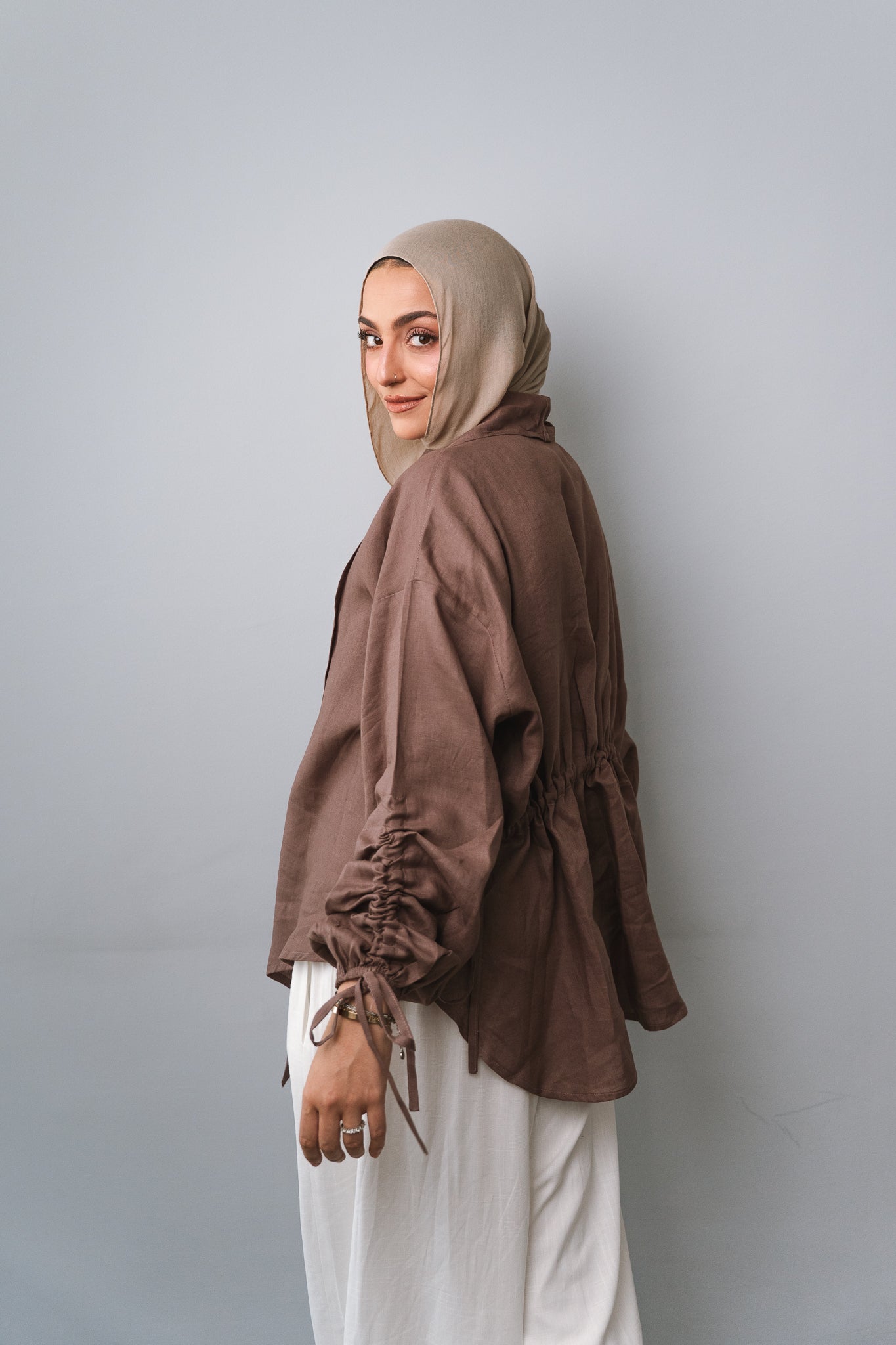 Pearl Cardigan-coffe