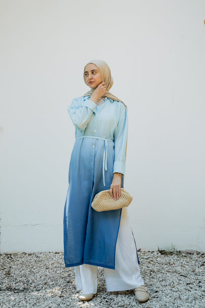 Ombre shirt (faded blue )