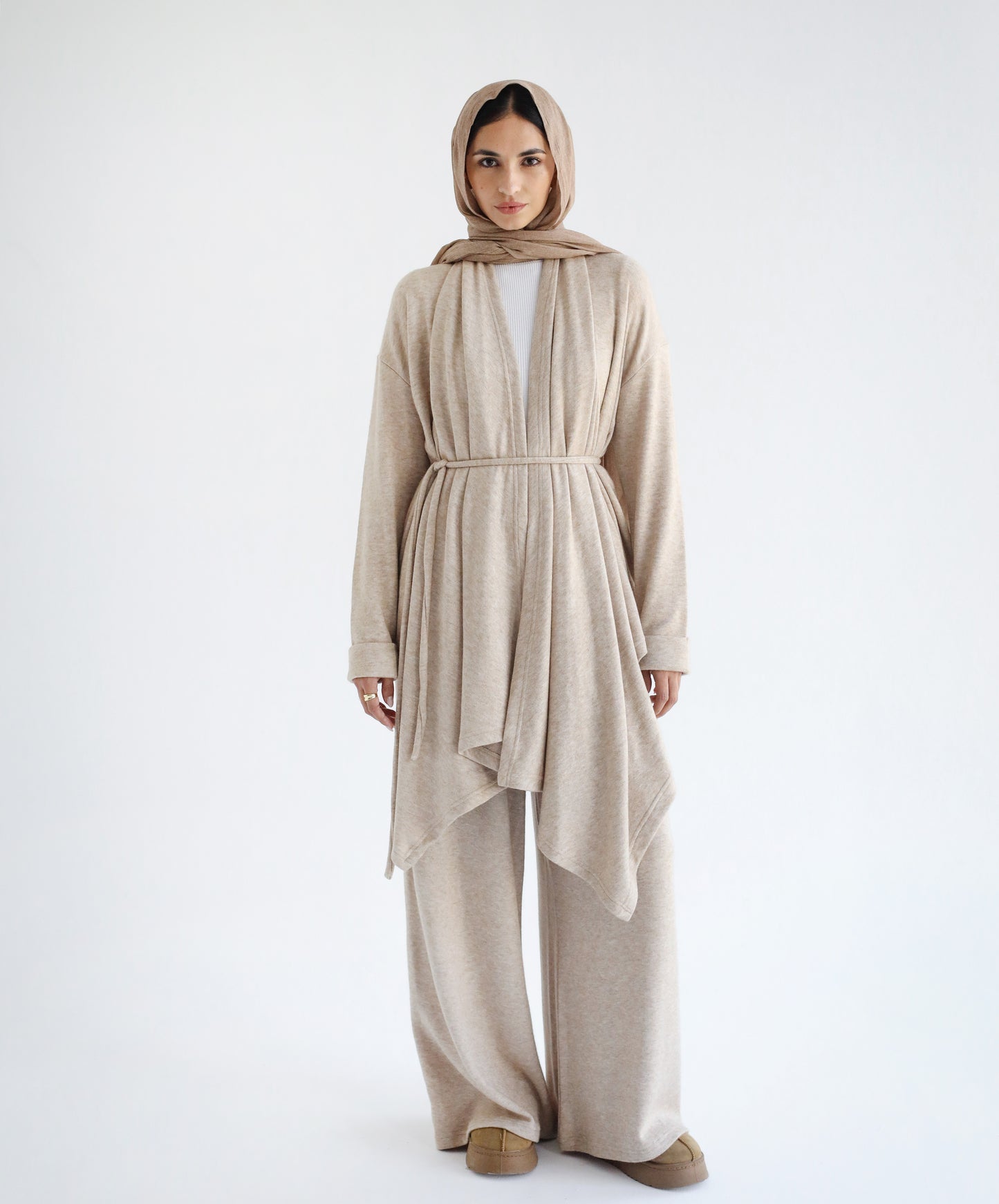 Knit Drape Set -Beige