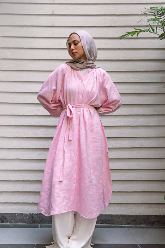 Muslin Breeze Shirt-Pink