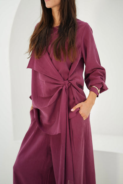Flowing Set-Burgandy