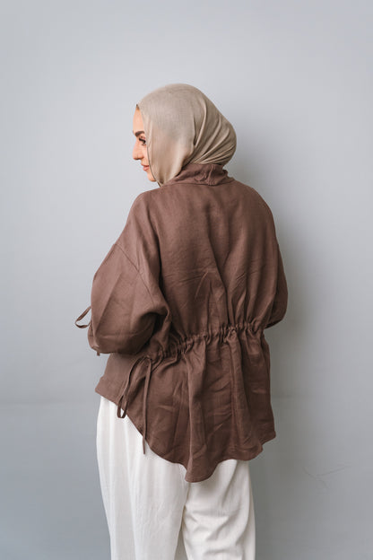 Pearl Cardigan-coffe