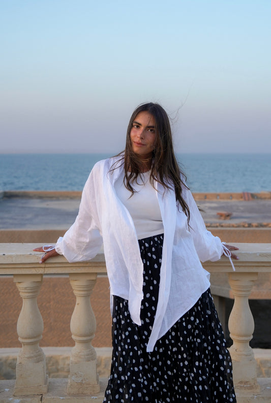 Pearl Cardigan-White