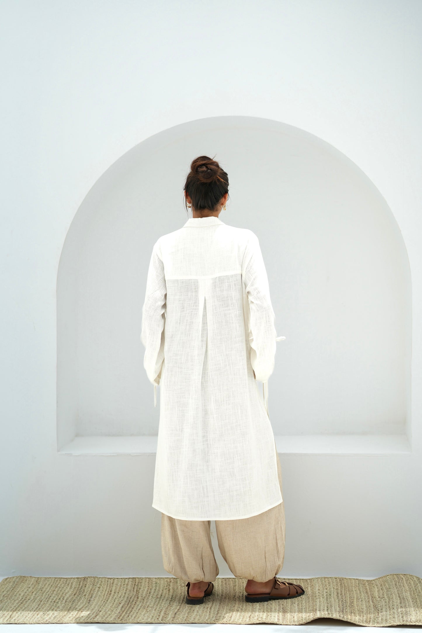 Gather Shirt-White