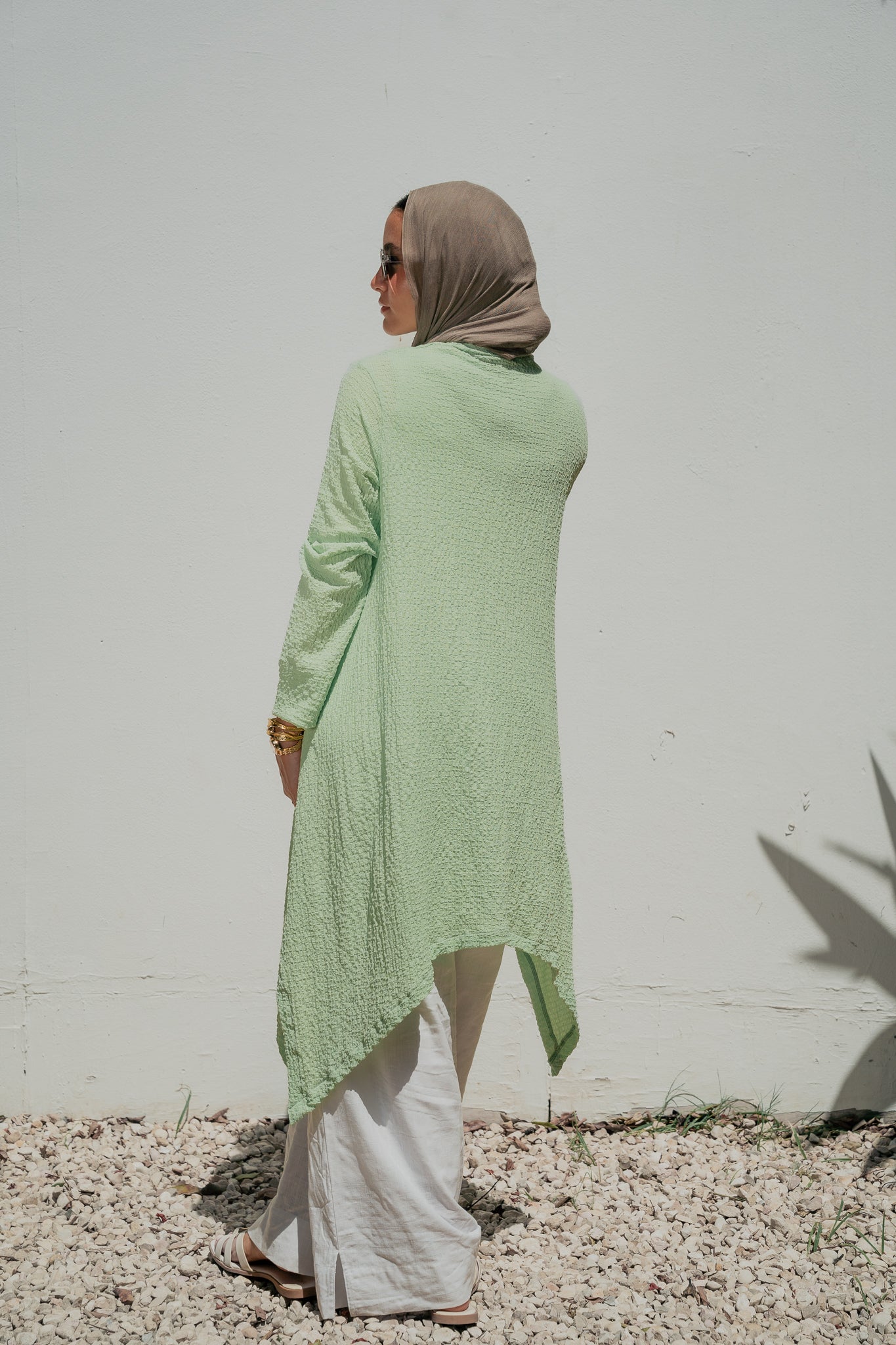 Crinkle high low top ( lime)