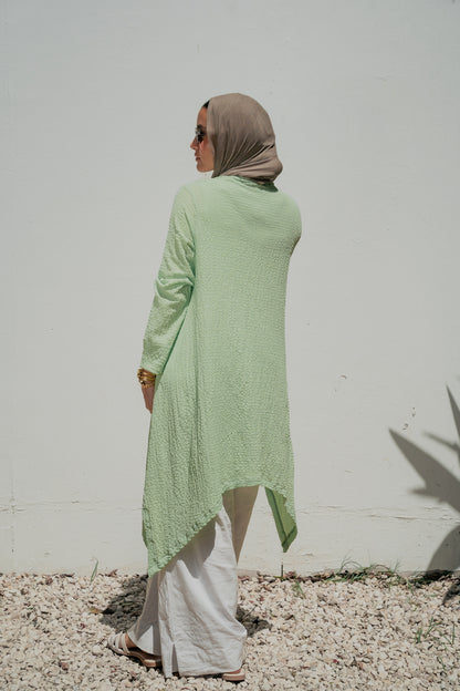 Crinkle high low top ( lime)