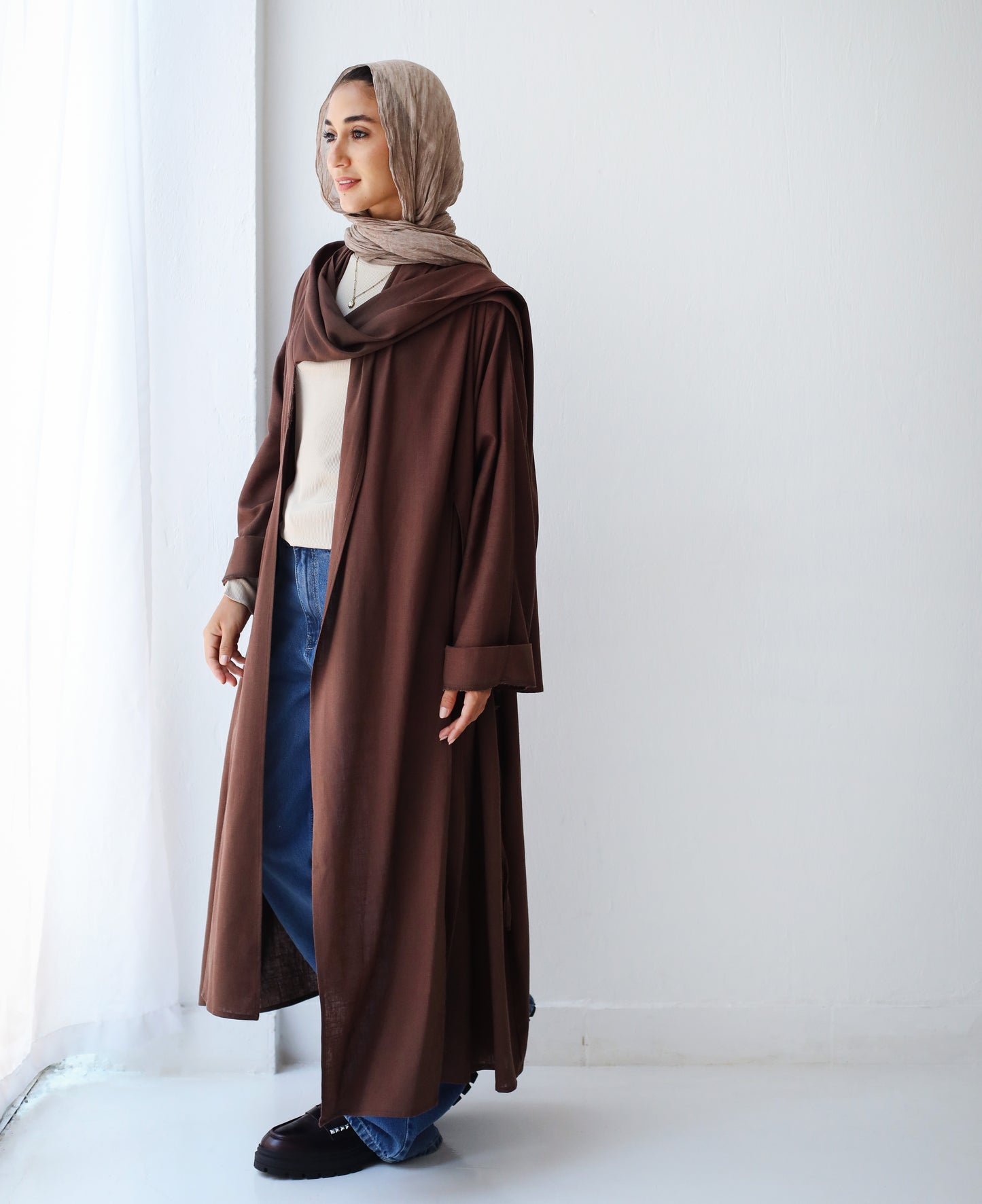 Linen Kont cardigan (brown)