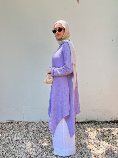 Crinkle high low top ( purple)