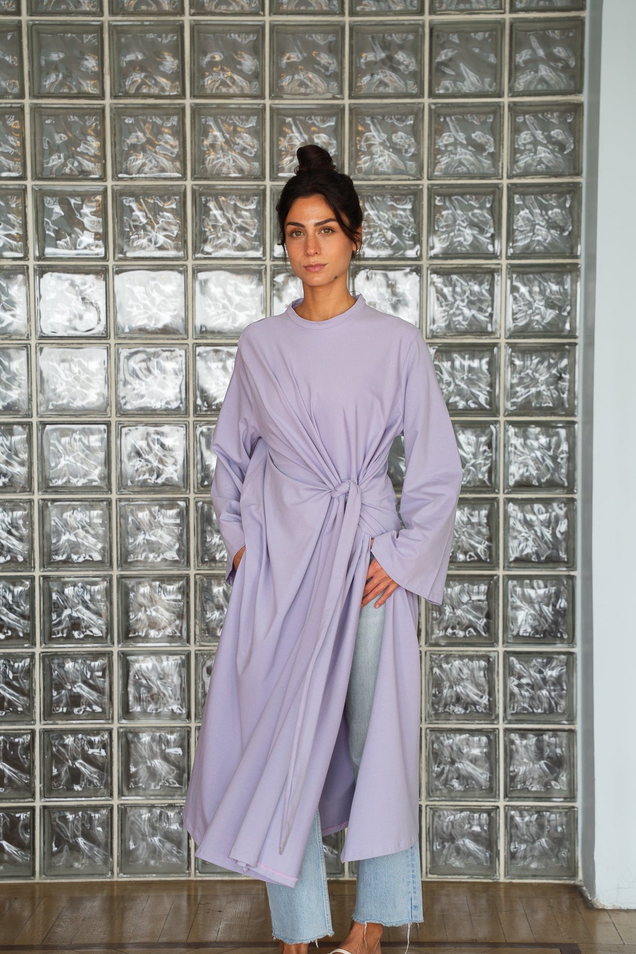 Soft knot Top-lavender