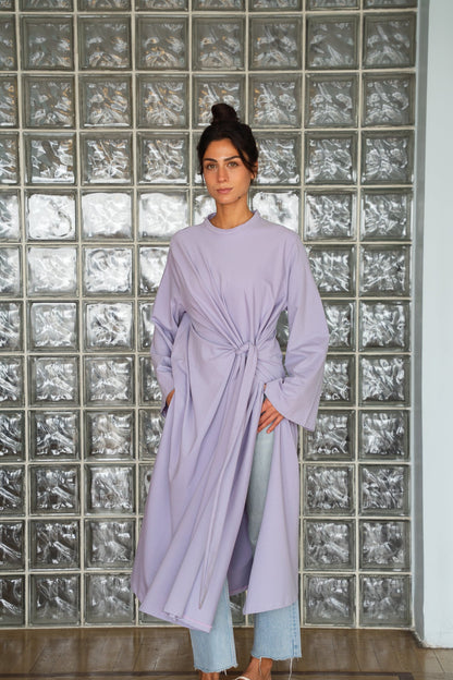 Soft knot Top-lavender