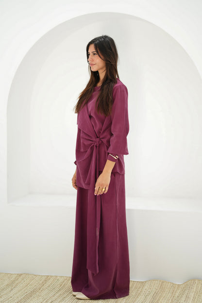Flowing Set-Burgandy