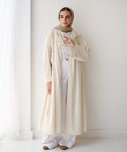 Linen knot cardigan (beige)