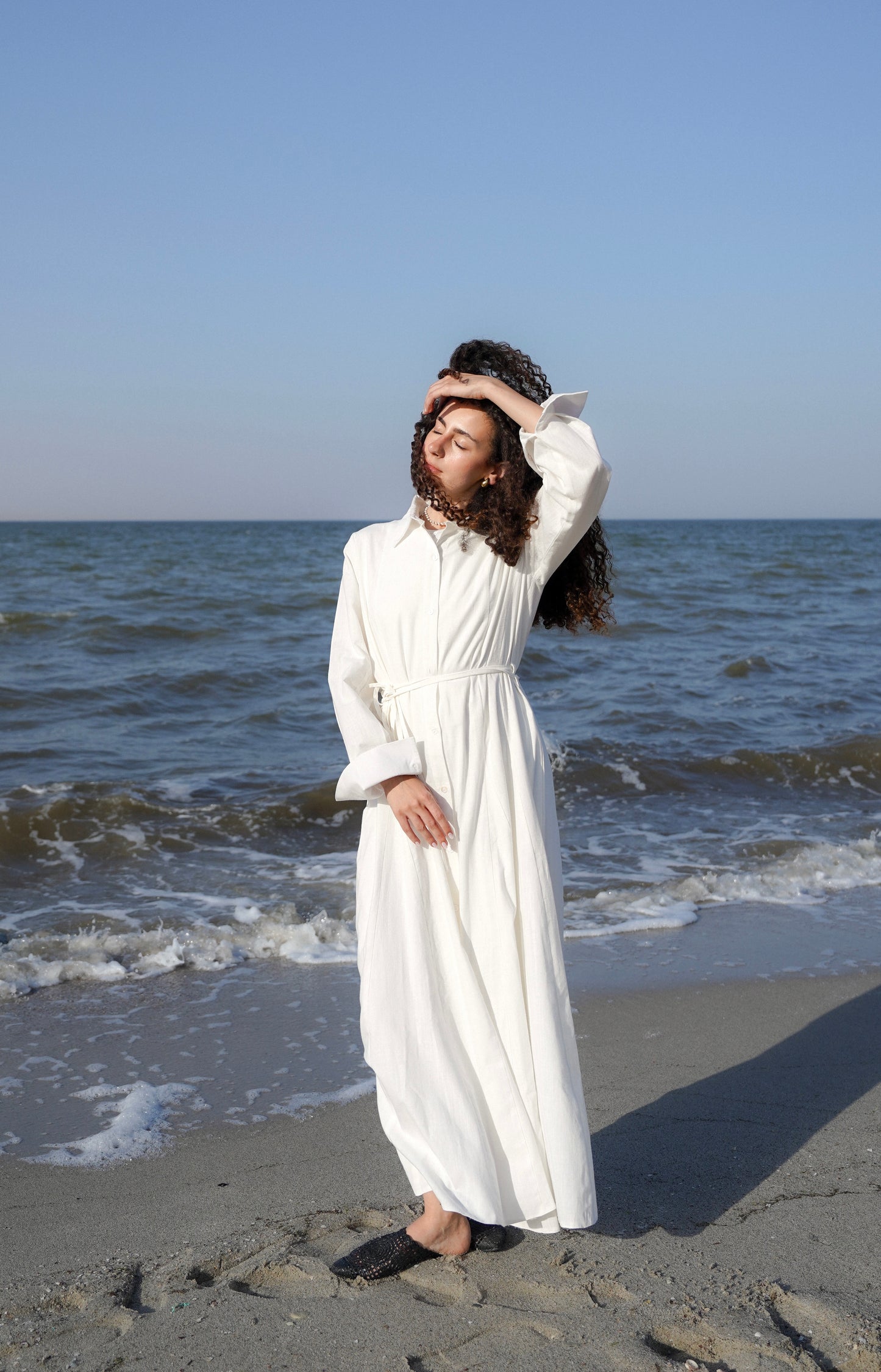 Lagoon Dress-white
