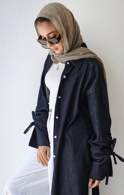 Ribbon Denim shirt