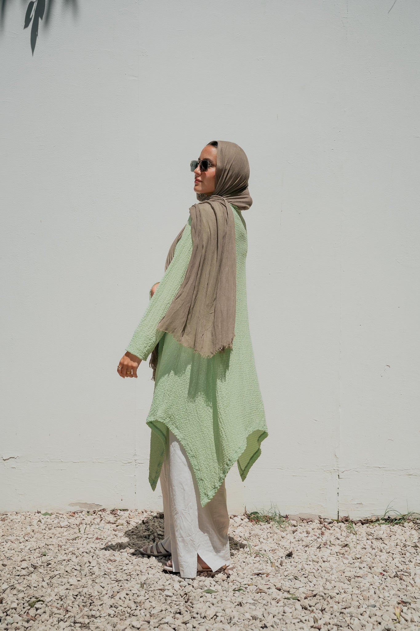 Crinkle high low top ( lime)