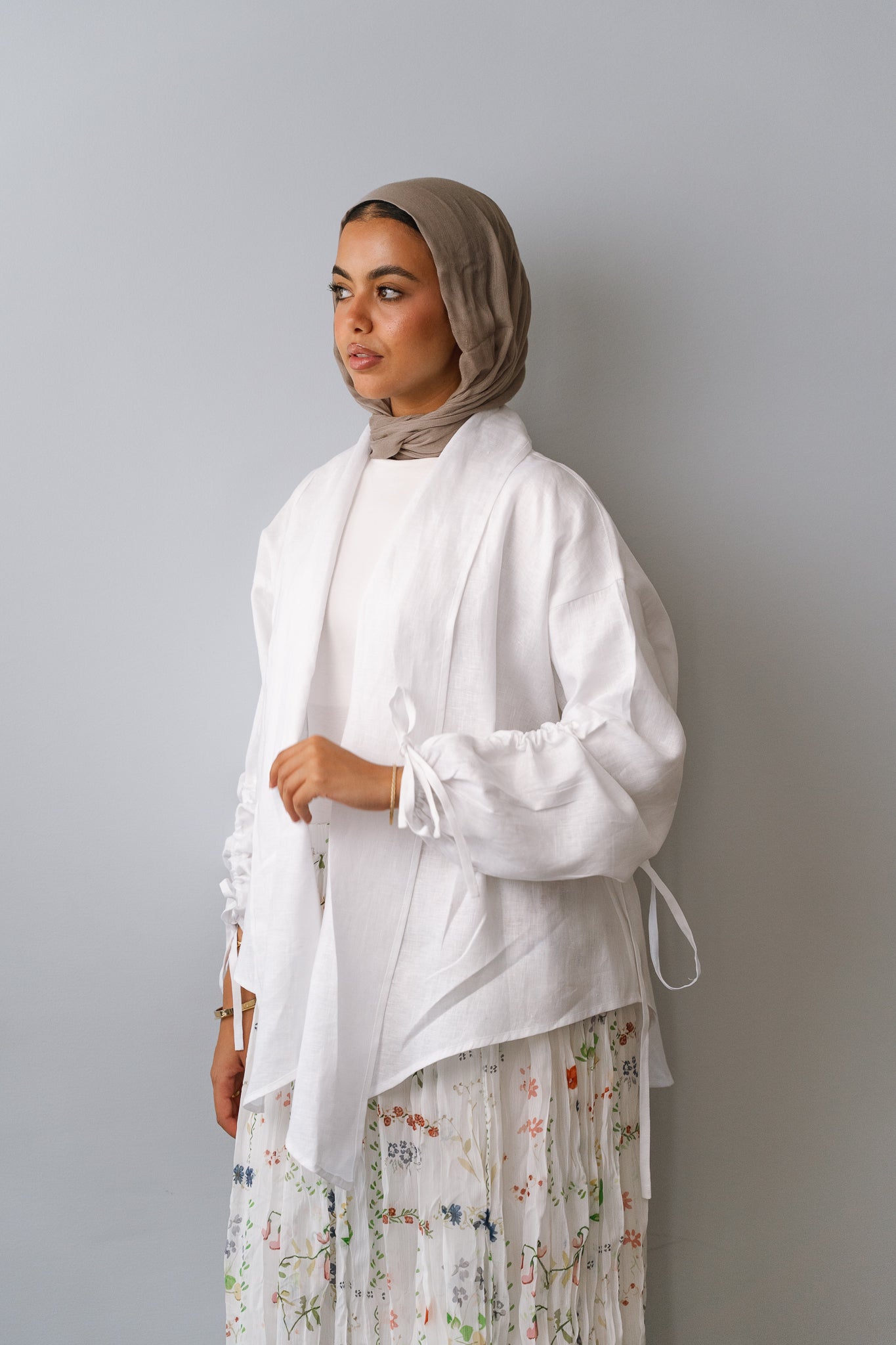 Pearl Cardigan-White
