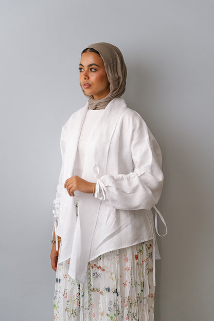 Pearl Cardigan-White
